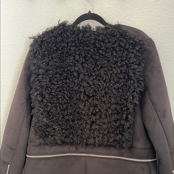 1. State Black, Teddy Jacket Fuzzy Texture, Medium, 2 in 1 Convertible Coat - Picture 7 of 16